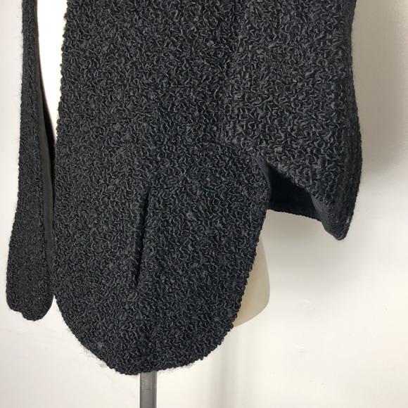 I.Magnin Vintage Lamb Spun Wool Stole Wrap Cape Lined & Pockets OSFA - Picture 6 of 8